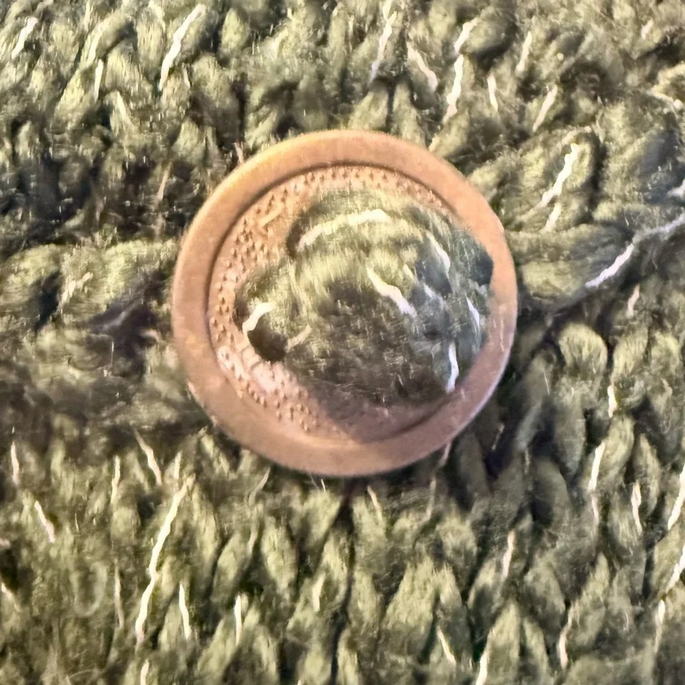 Vintage RICO Forest Green Button Detail Knit Sweater Women’s Medium